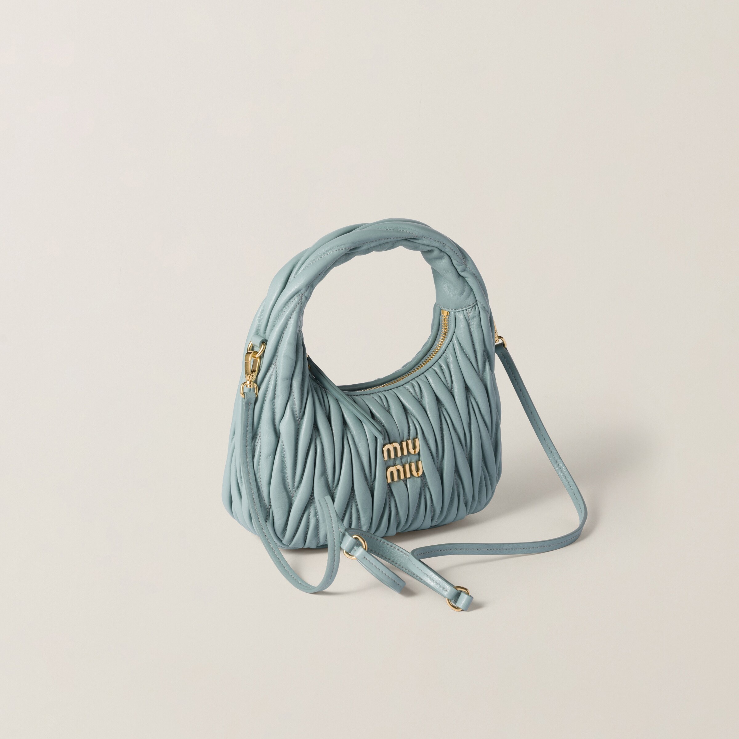 Wander matelassé nappa leather hobo bag - 3