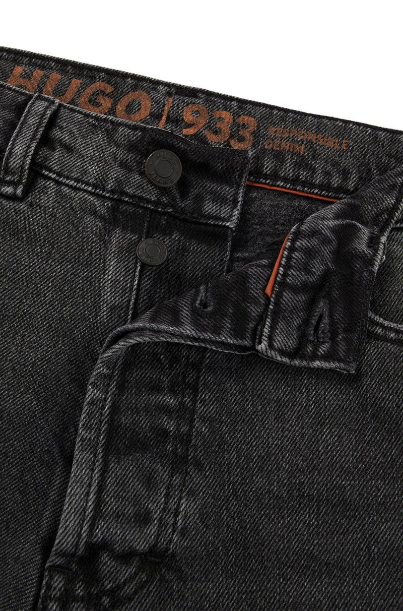 MODERN-FIT WIDE-LEG JEANS IN BLACK DENIM 6