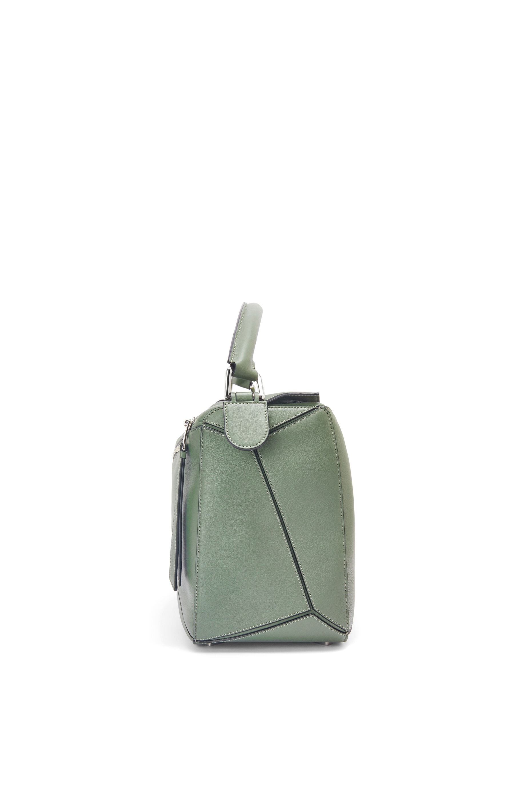 Anton Sling in supple smooth calf and jacquard Hunter Green - LOEWE