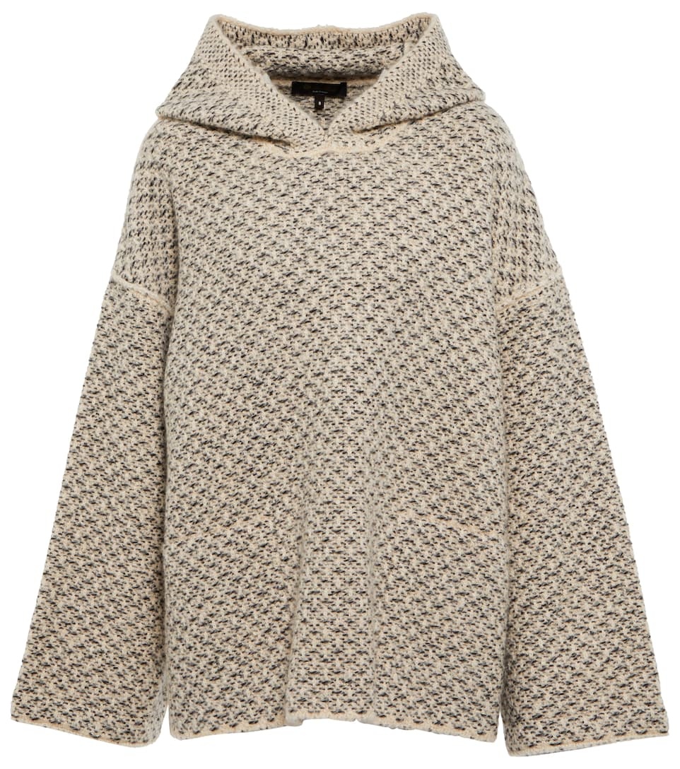 Monte Bianco hooded cashmere poncho - 1