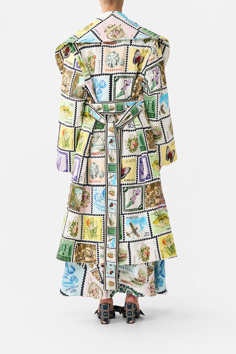 QUILTED LONG WRAP COAT - 3