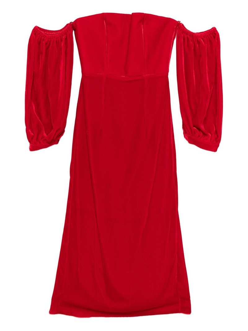 bustier puff-sleeve dress 1
