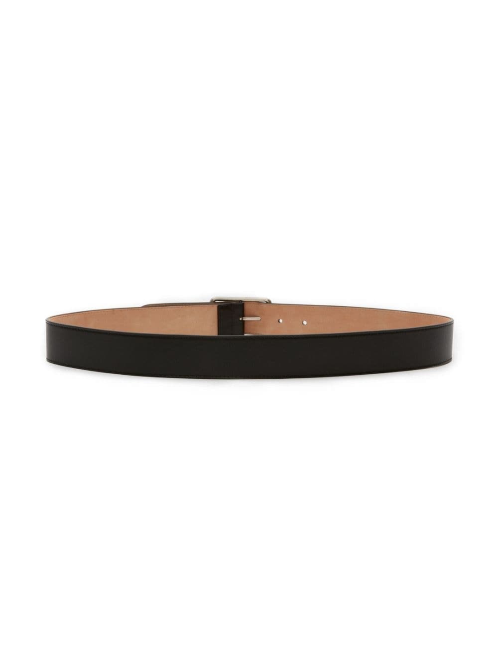 slim-leather buckle belt - 2