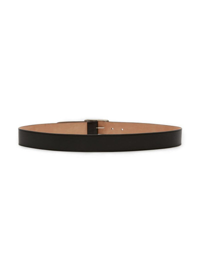 Alexander McQueen slim-leather buckle belt outlook