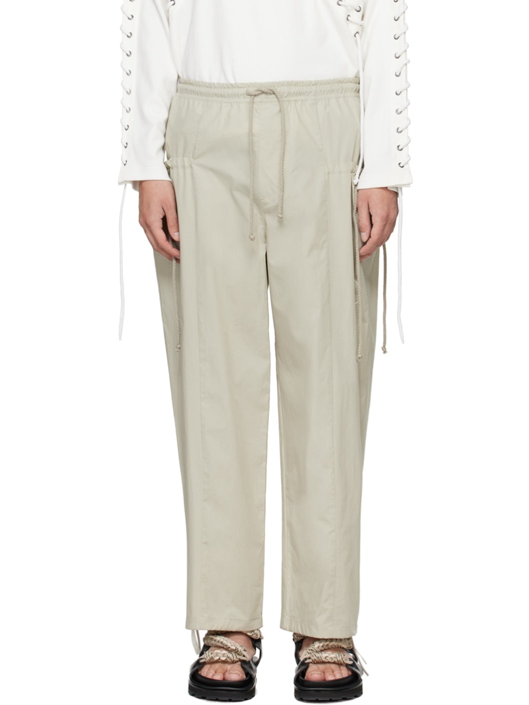 Beige Circle Trousers - 1
