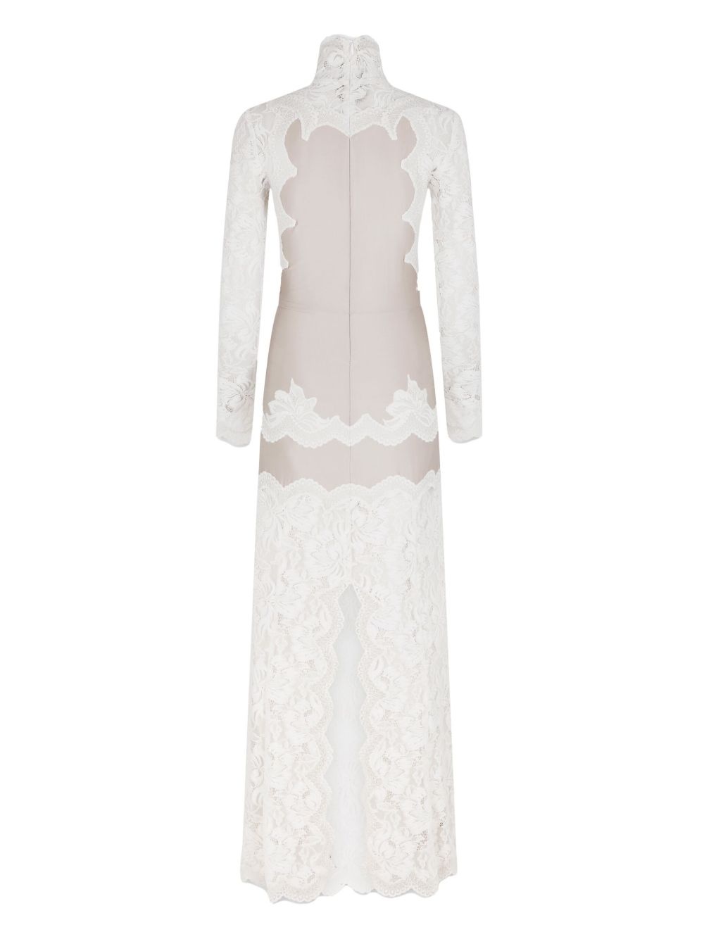 lace jersey maxi dress - 7