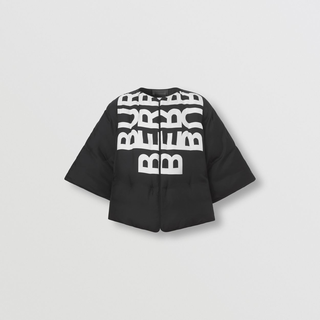 Logo Print Silk Twill Cape - 1