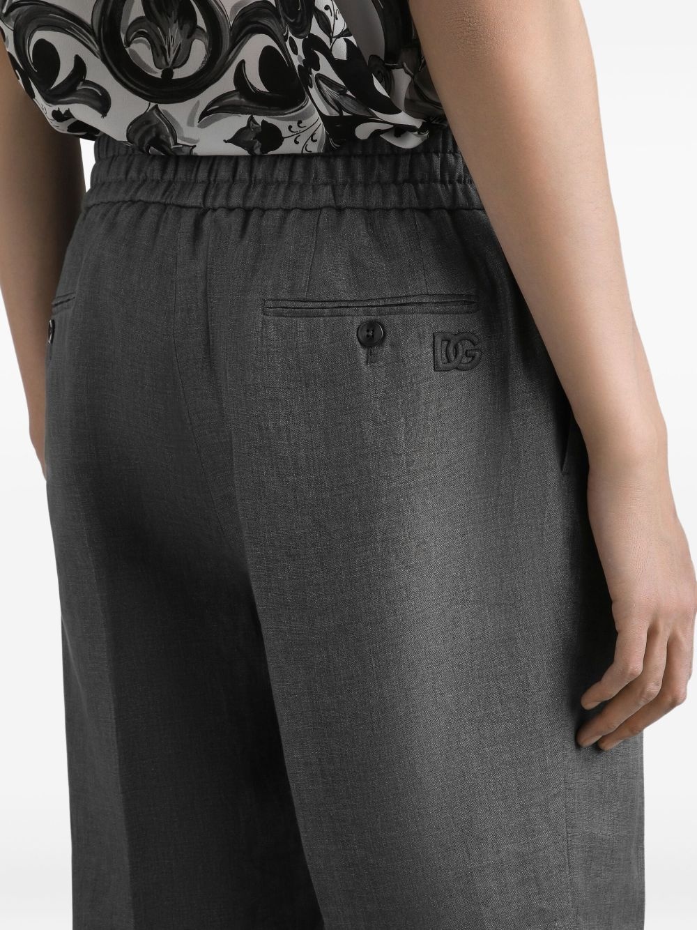 linen tapered trousers - 6