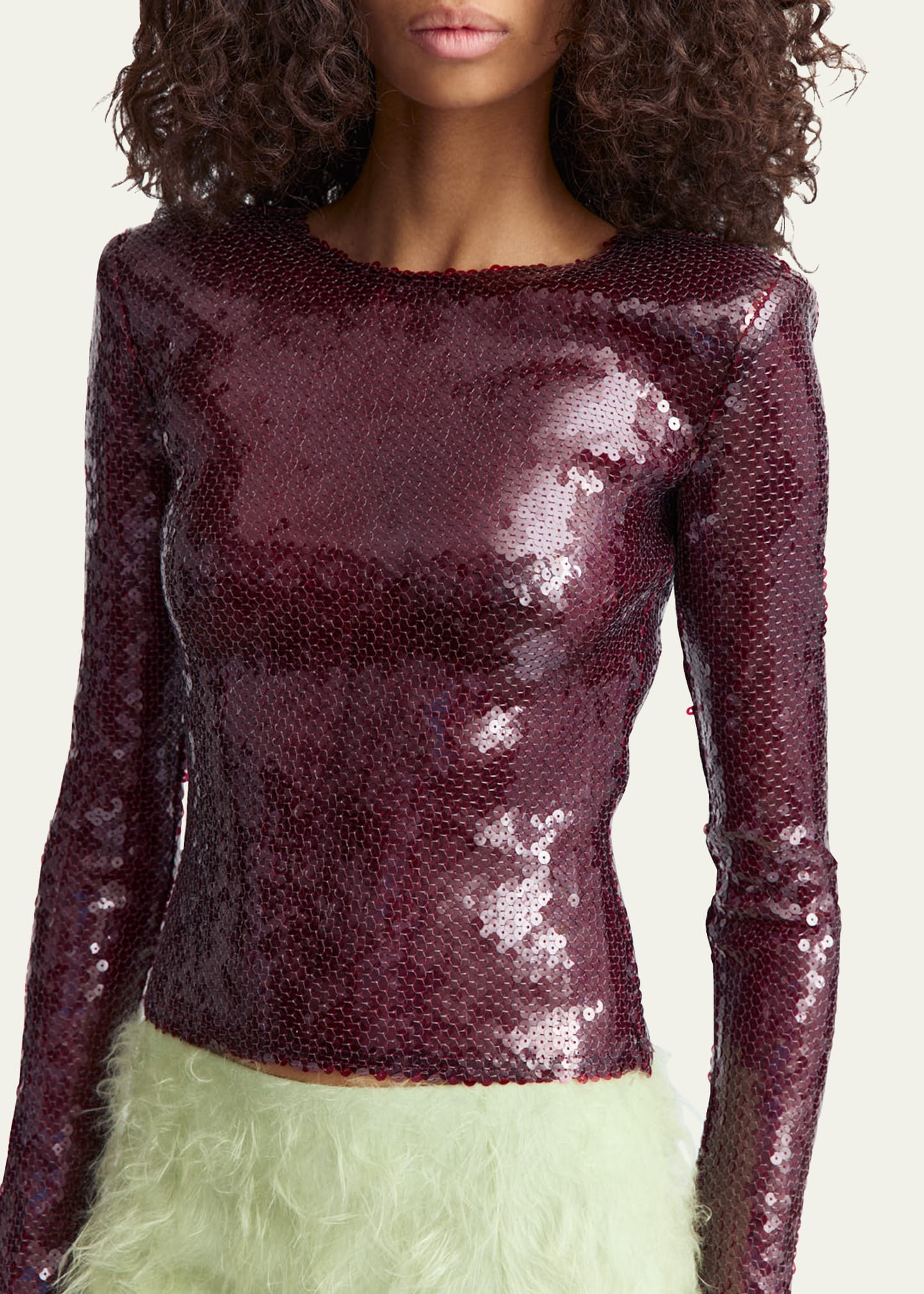 Loida Sequined Long-Sleeve Top - 5