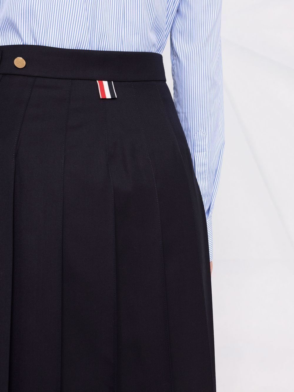 Dropped Back Pleated Skirt - 3