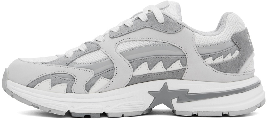 White & Gray Sports Runner M2 Sneakers - 3