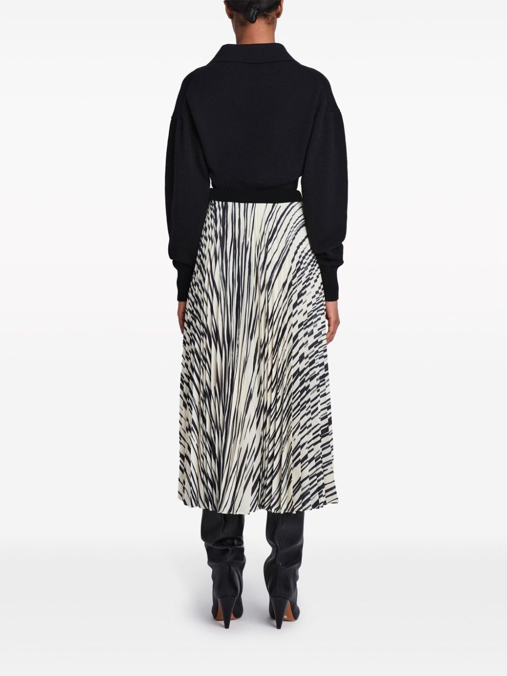 Korine chiffon-crepe pleated skirt - 4