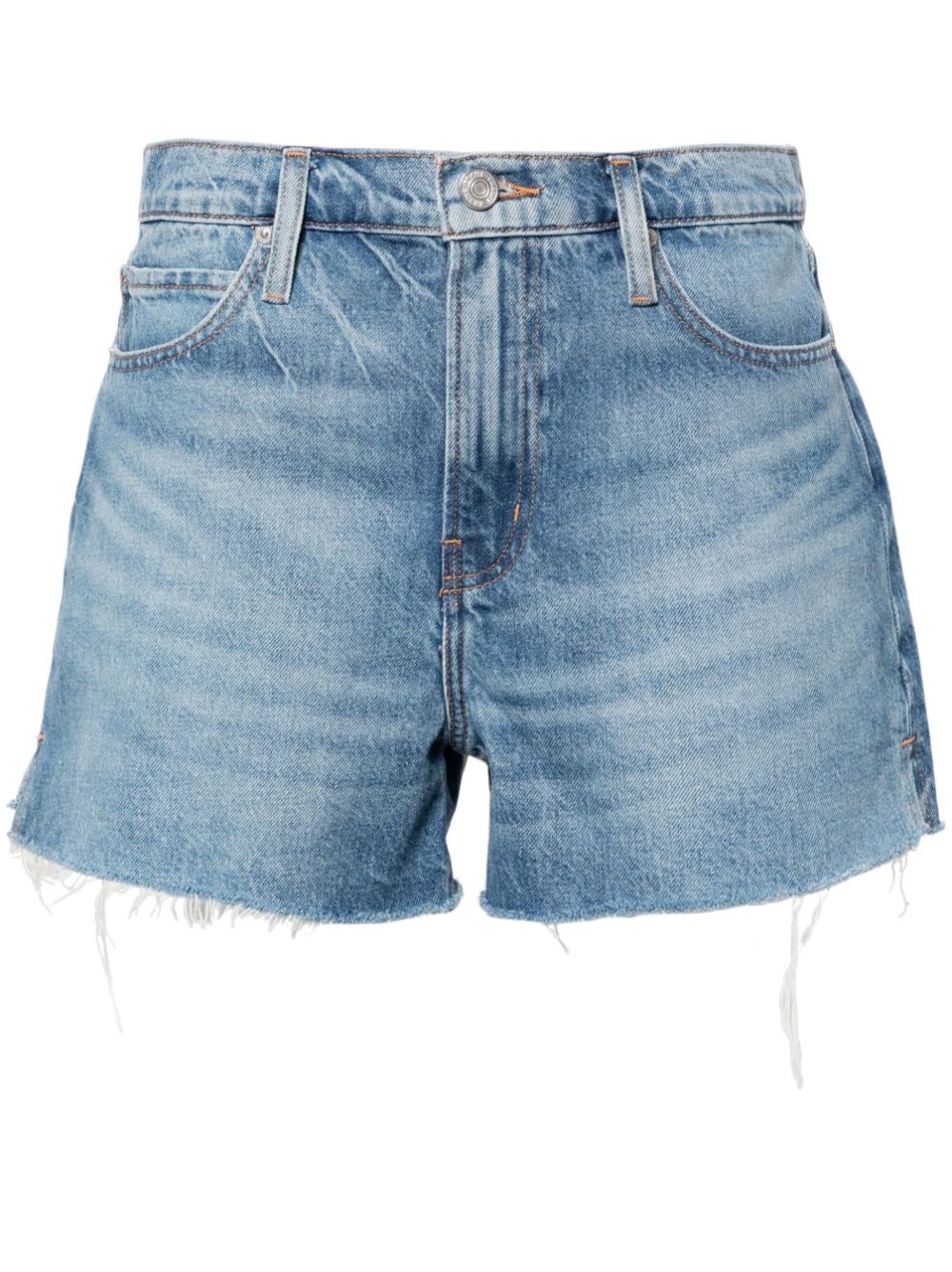 Vintage raw-cut denim shorts - 1