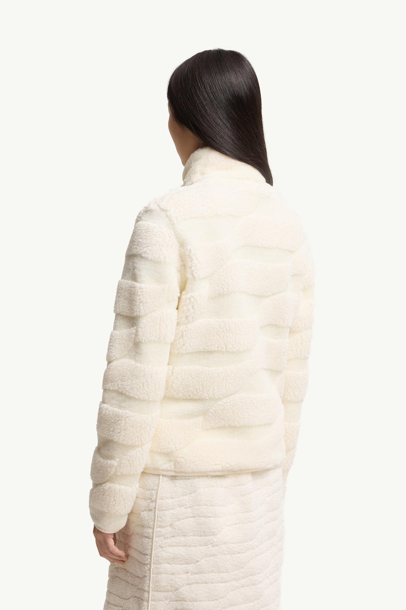 Teddy Jacquard Padded Zip-Up Cardigan 5