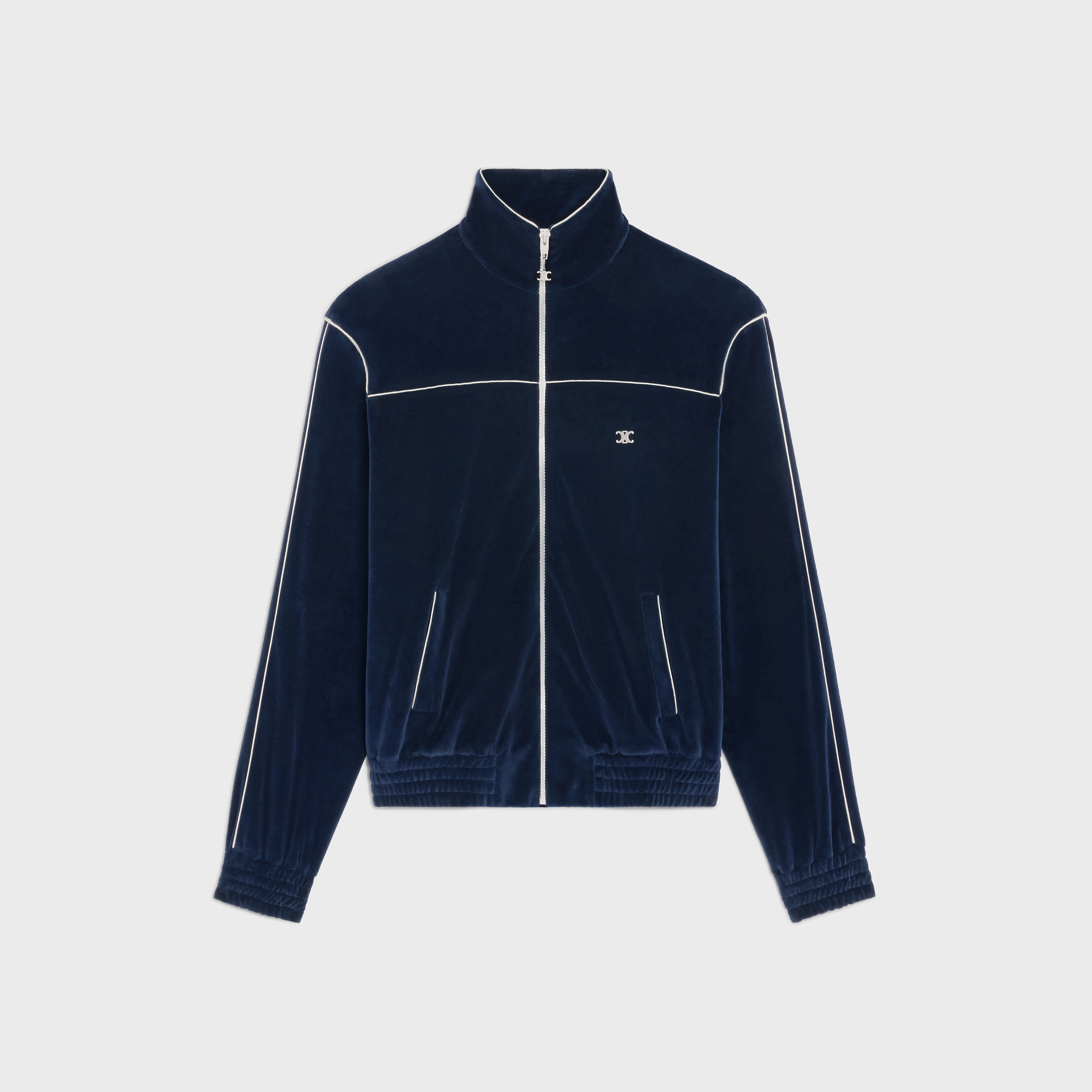TRIOMPHE TRACKSUIT JACKET IN VELVET JERSEY - 1