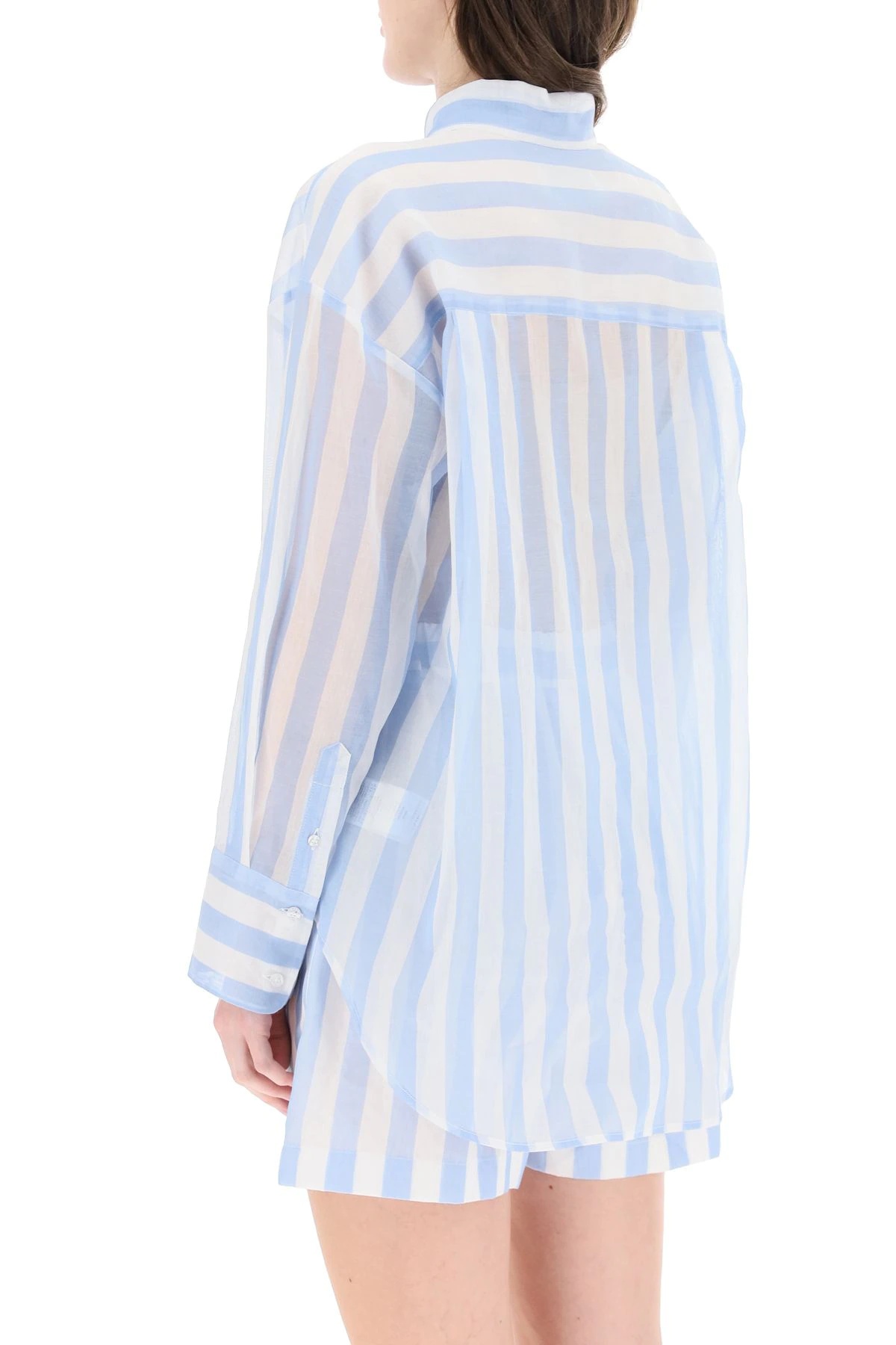 STRIPED ORGANZA SHIRT - 4