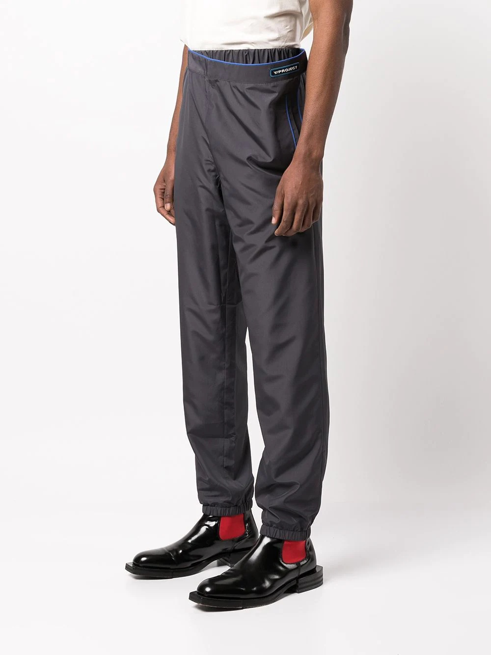 layered track pants - 4