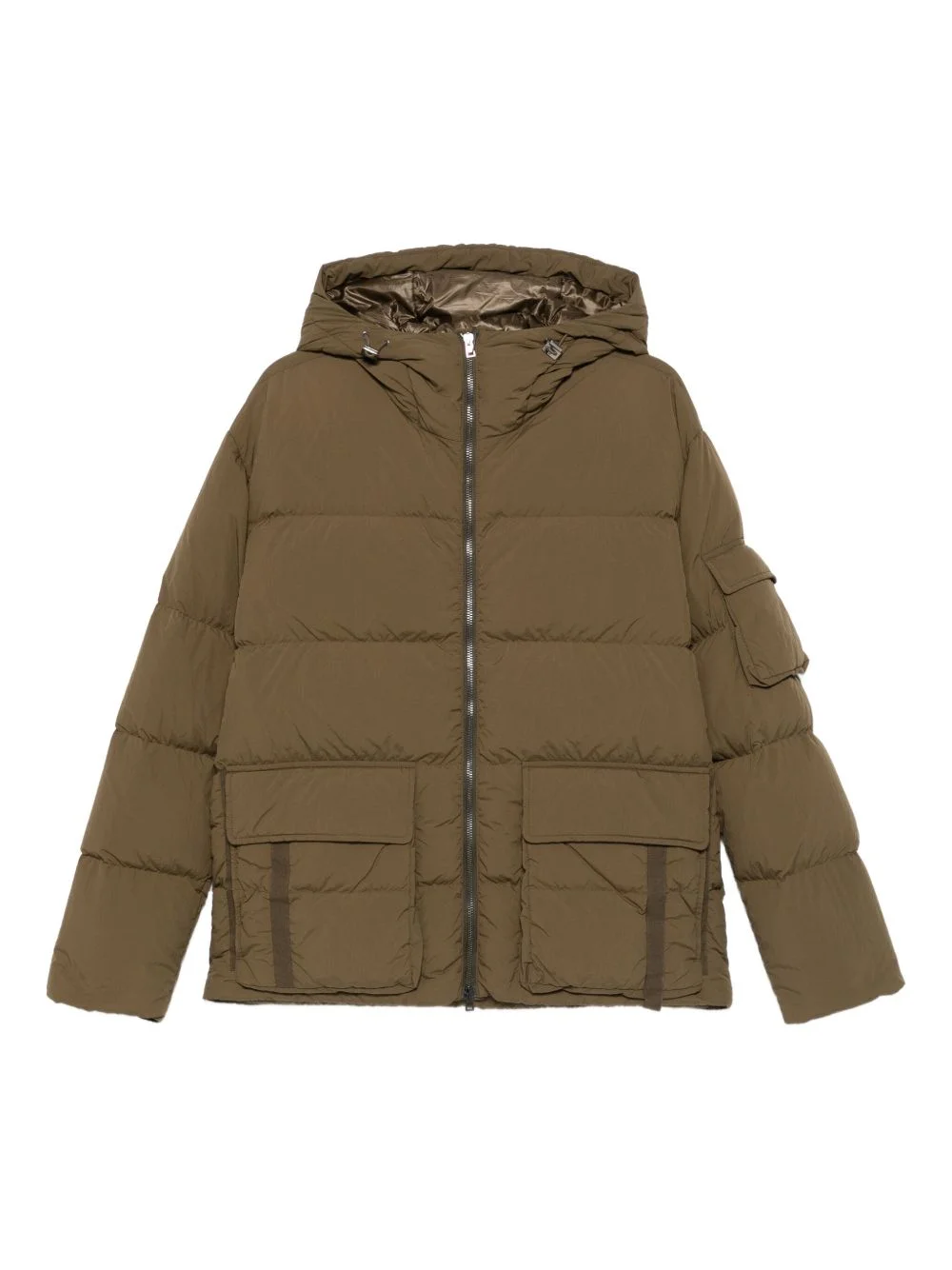 hooded quilted jacket - 1