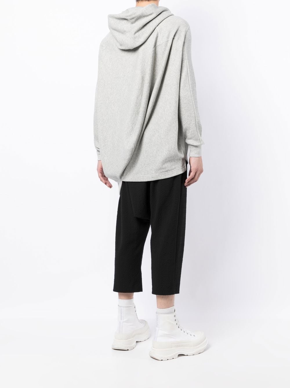 draped drawstring hoodie - 5