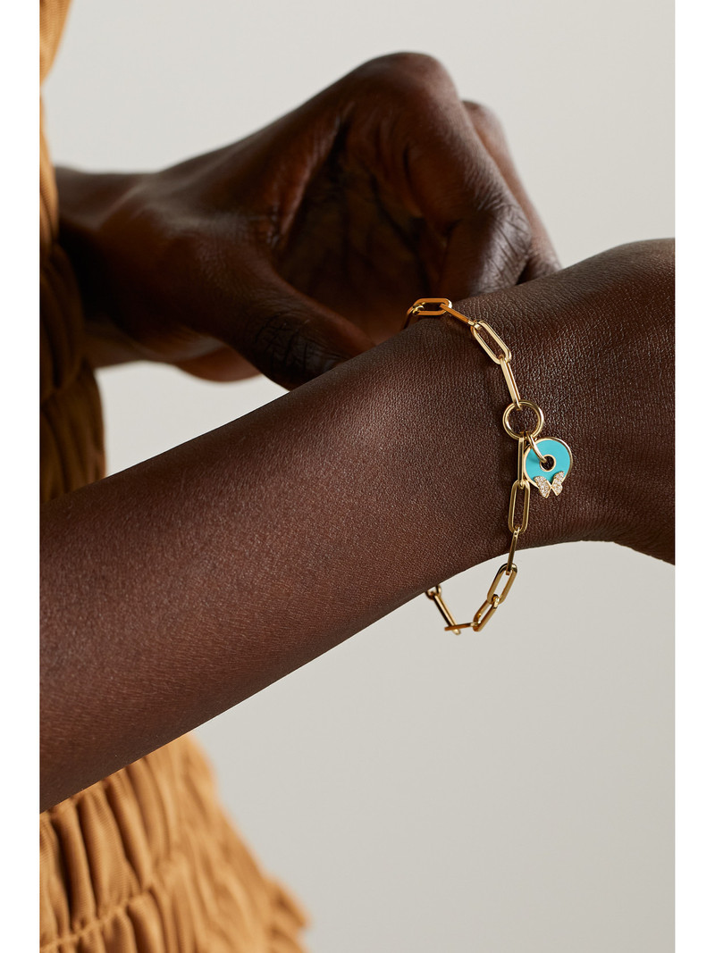 FOUNDRAE Reverie 18-karat Gold, Diamond And Ceramic Bracelet outlook