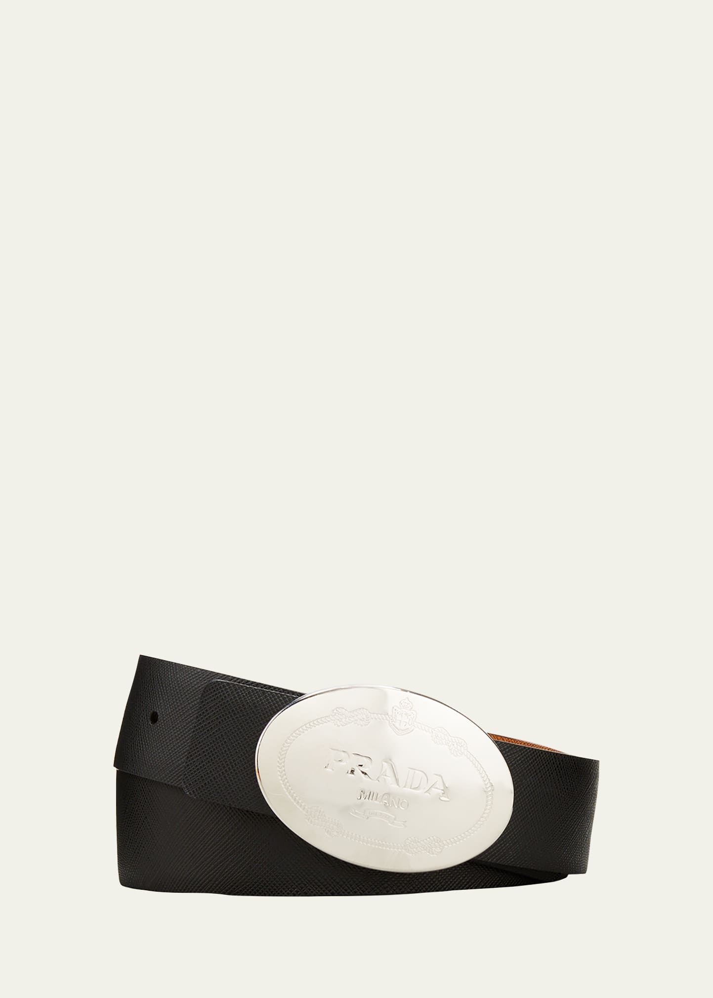 Men's Reversible Saffiano Leather Belt Strap - 3