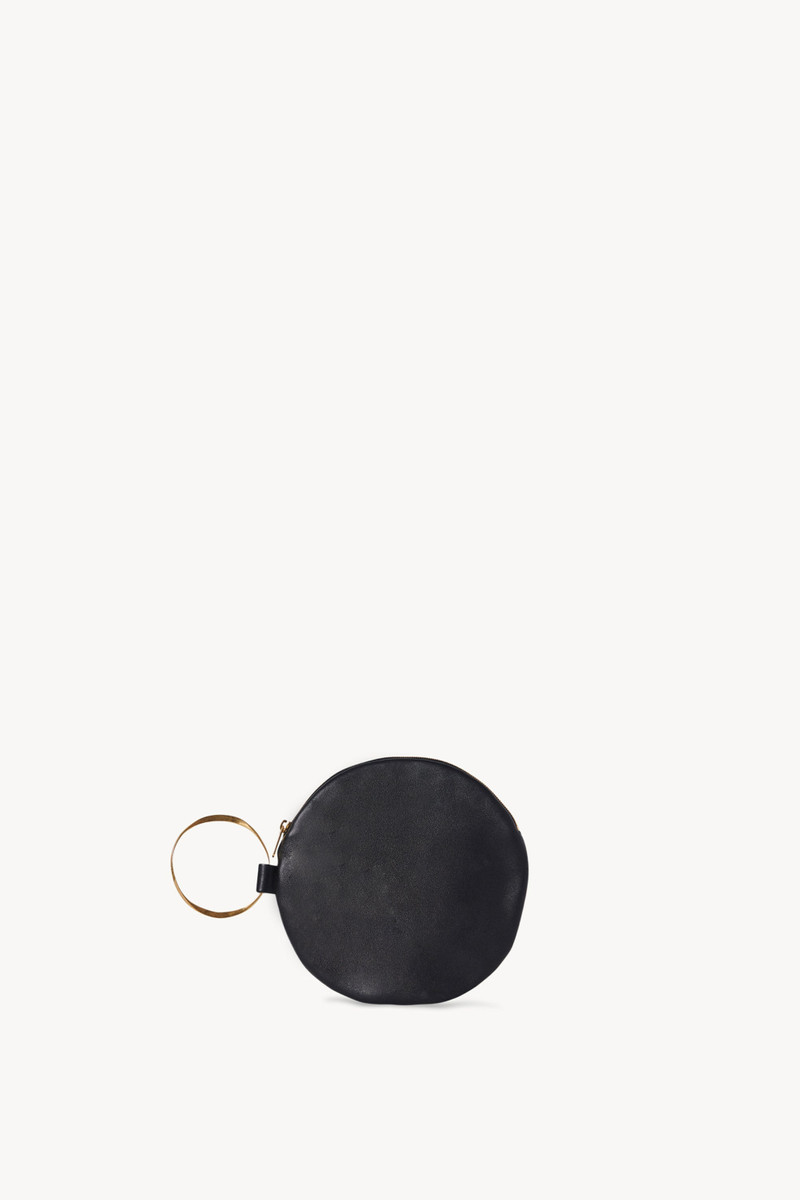 Round Bracelet Clutch in Leather 1