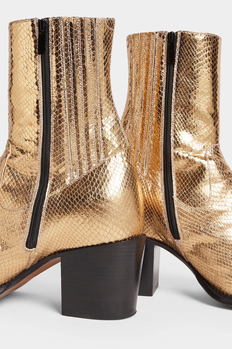 CITY NIGHTS GOLD HEELED BOOTS - 4