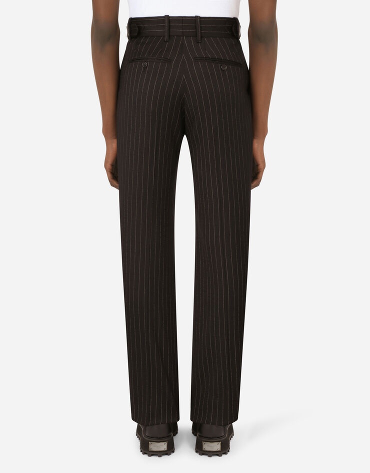 Pinstripe stretch wool pants - 2