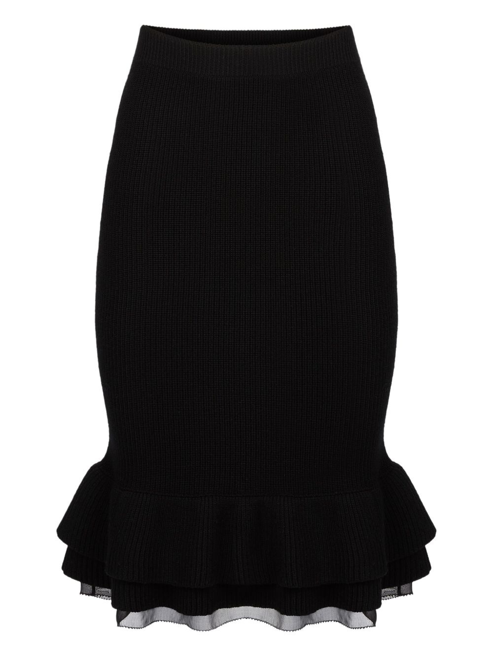 ruffled knit skirt - 1