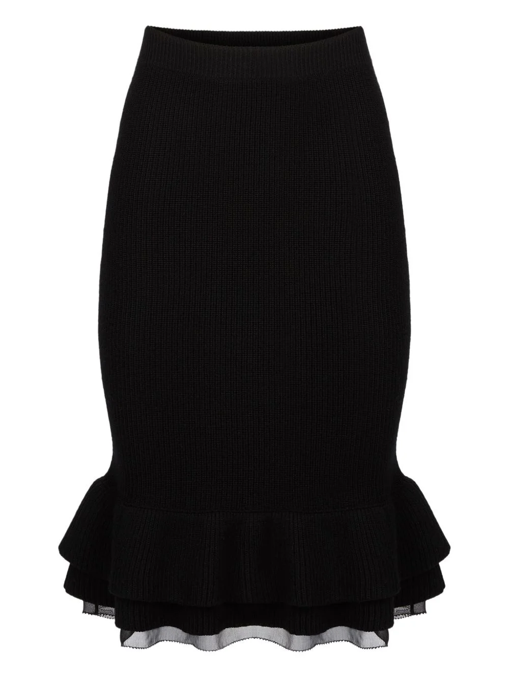 ruffled knit skirt - 1