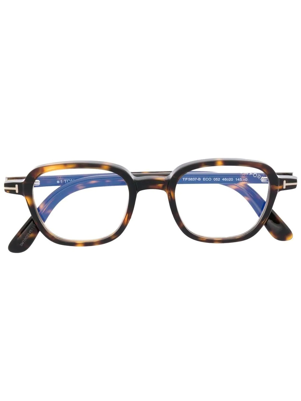 tortoiseshell-effect square-frame glasses - 1