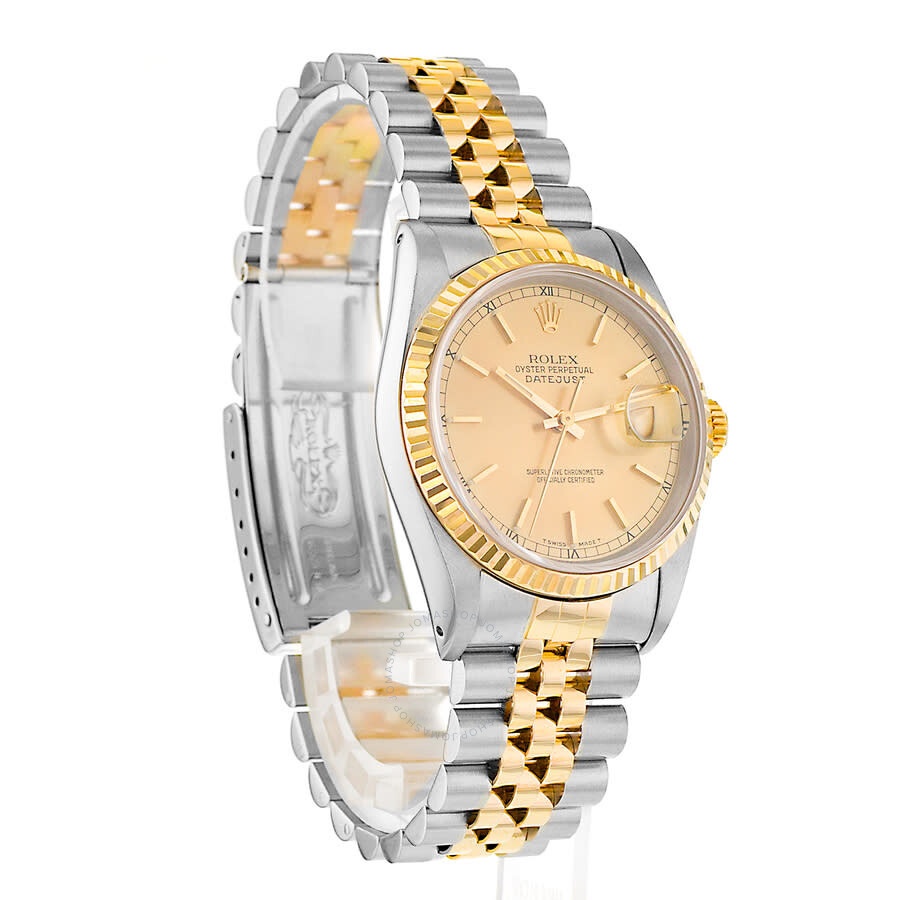 Pre-owned Rolex Datejust 26 Automatic Chronometer Gold Dial Ladies Watch 69173 CSJ - 7