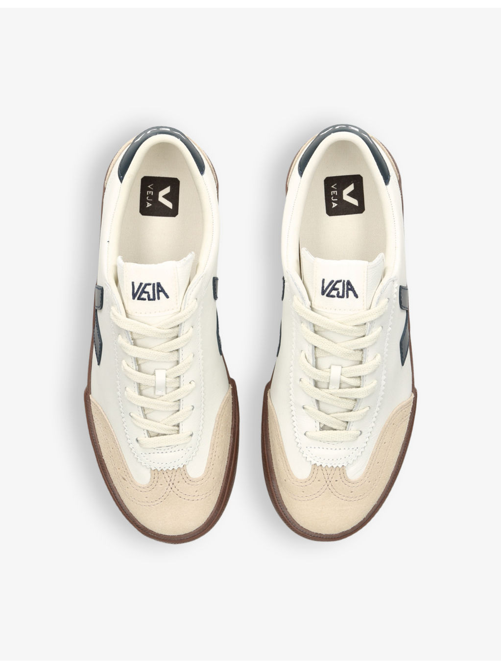 Men's Volley logo-embroidered leather low-top trainers - 2