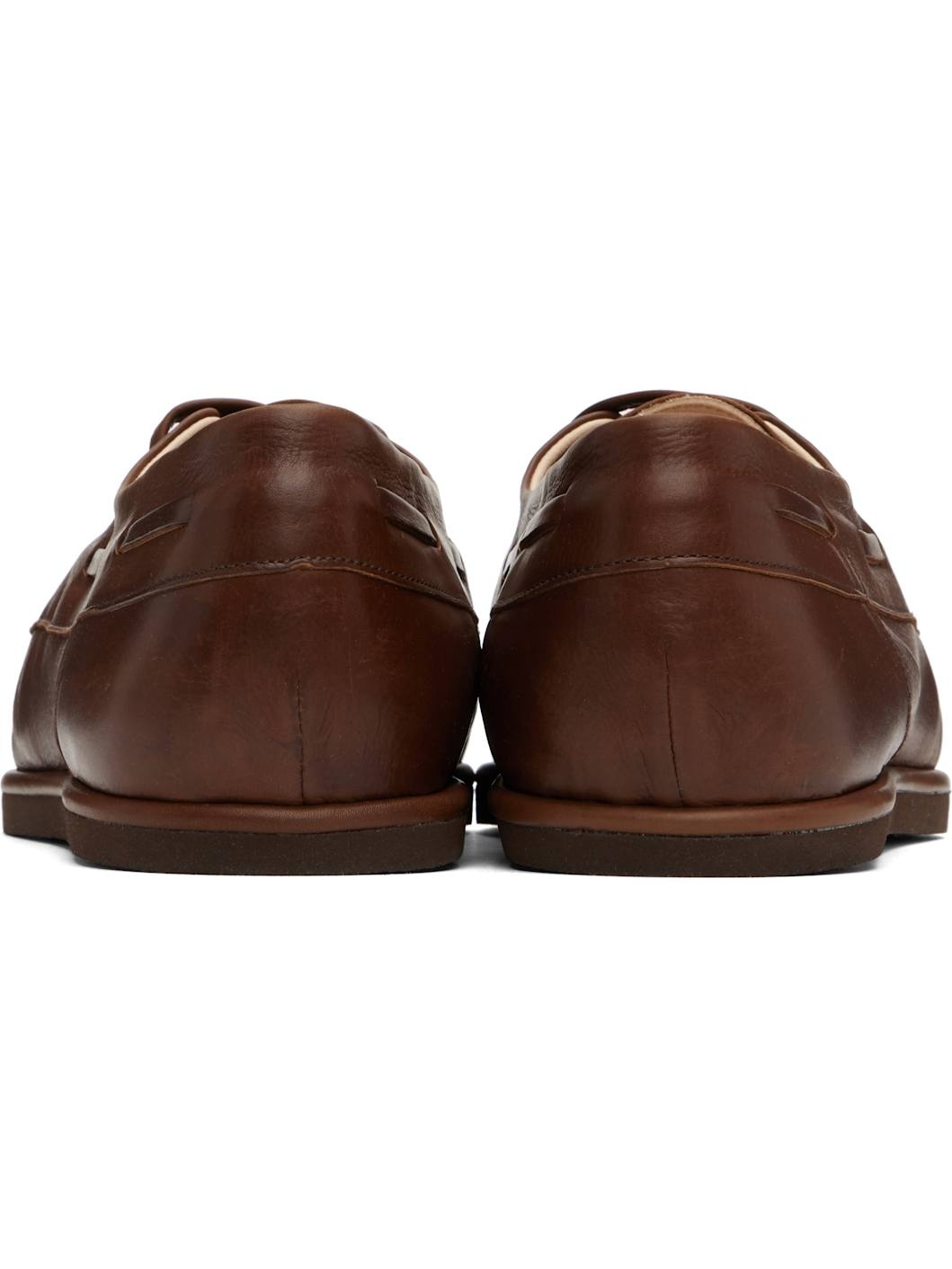 Brown Soft Leather Deck Shoes - 2