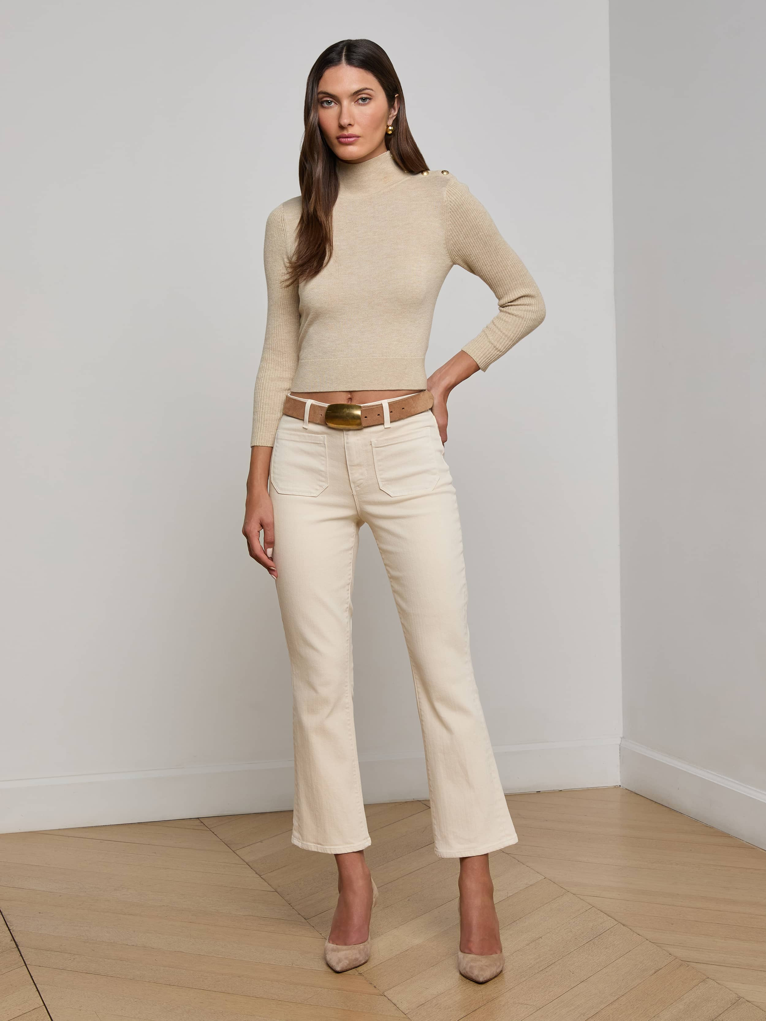 Noya Cropped Slim Flare Jean - 2