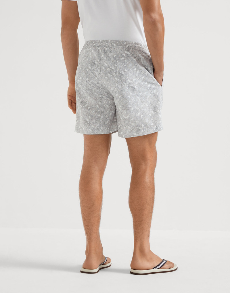 Brunello Cucinelli Paisley nylon swim shorts outlook