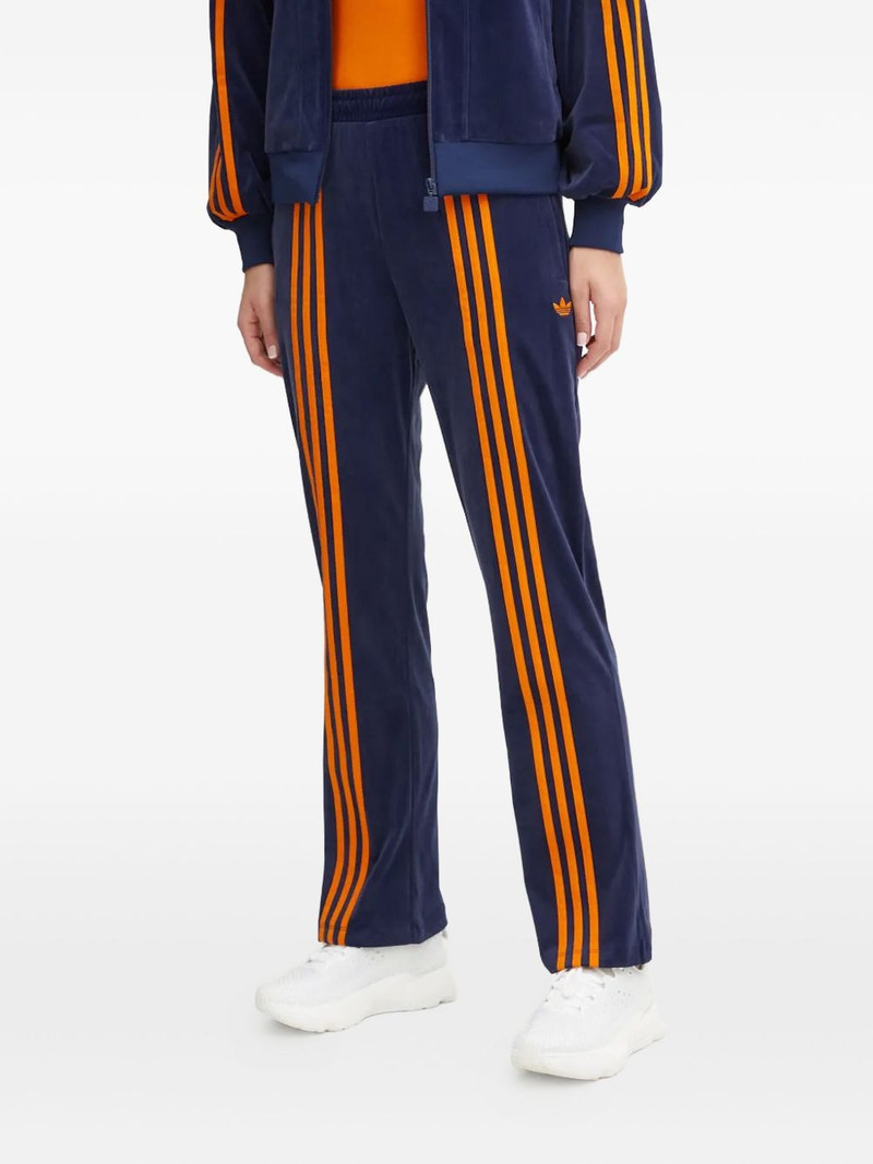 three-stripe velour trousers 1