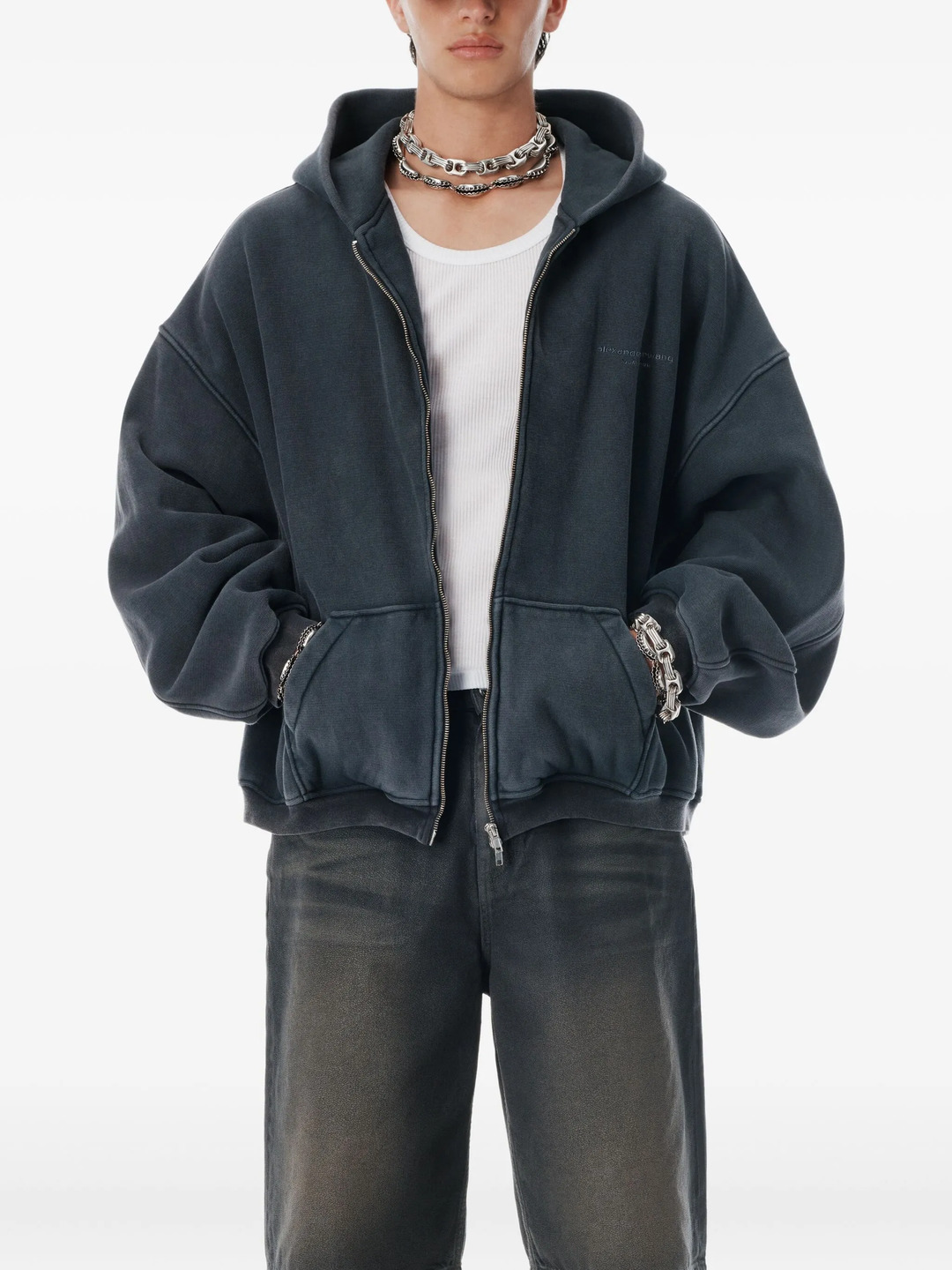 Zip Up Hoodie With Graphic Logo - 4