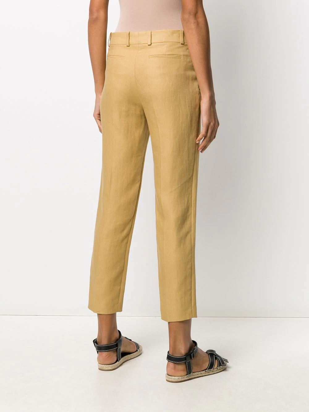 panelled cropped trousers - 4