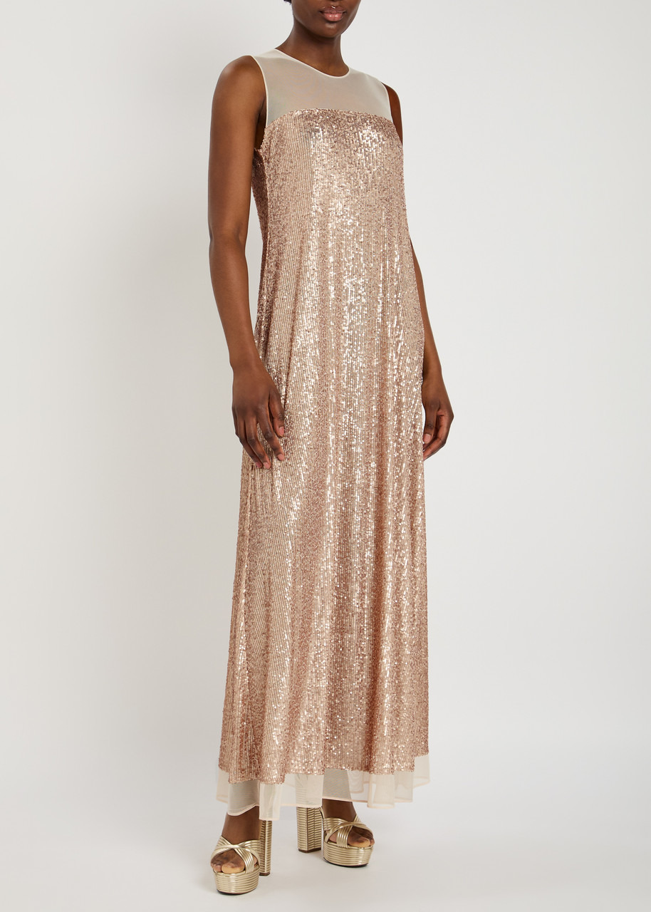 Norma Kamali Sequin-embellished Mesh Maxi Dress - 4