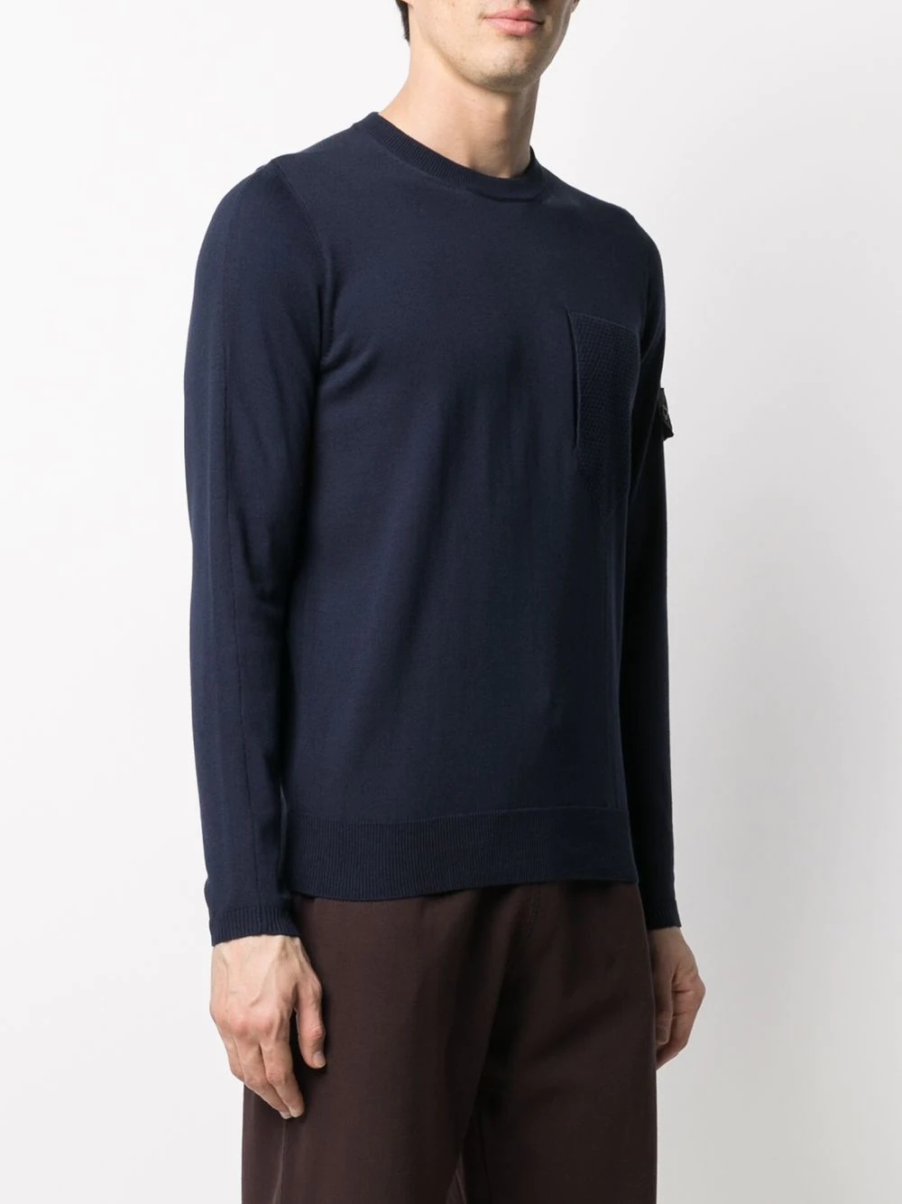 crew neck fine knit jumper - 3