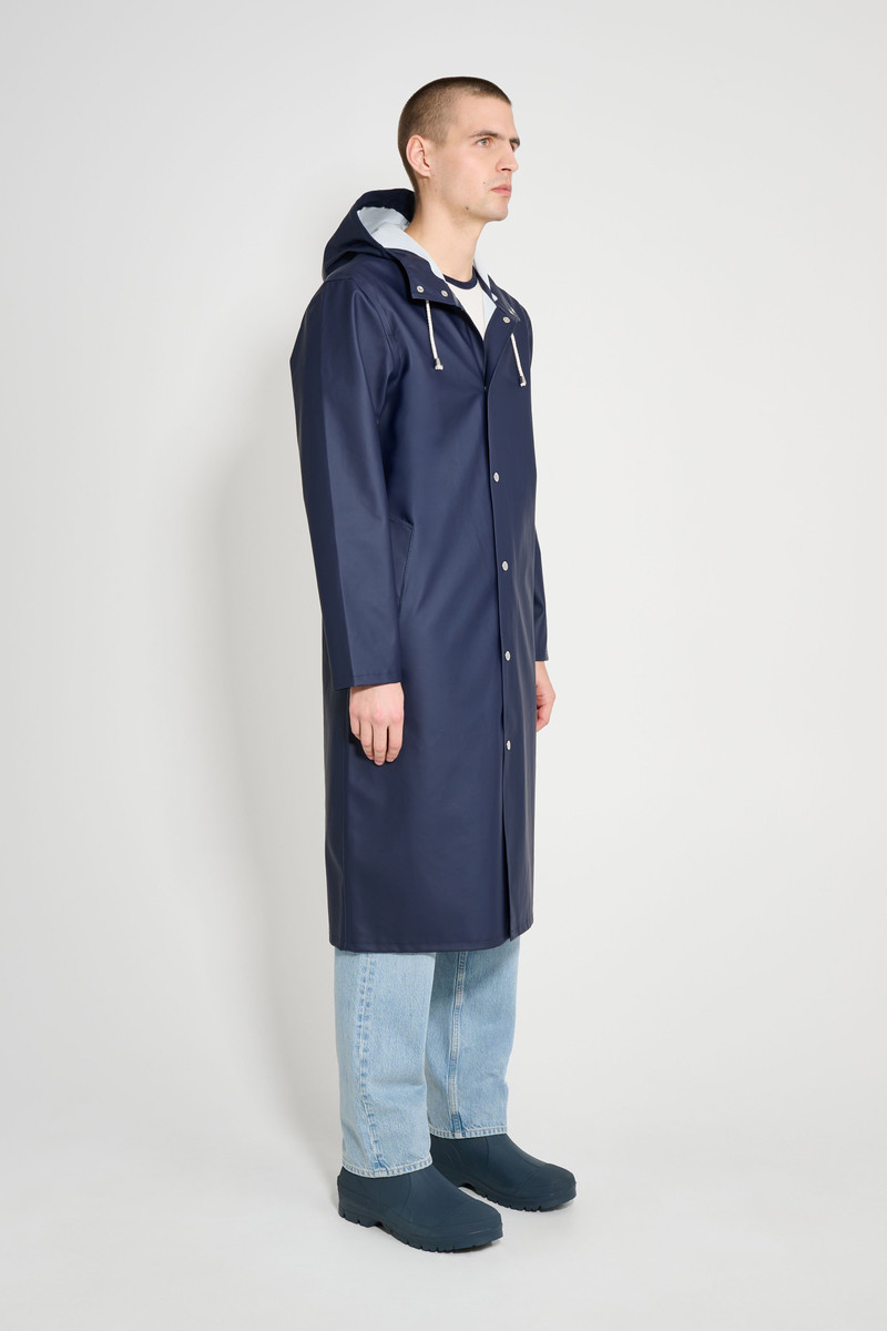 Stutterheim Stockholm Long Raincoat Navy outlook