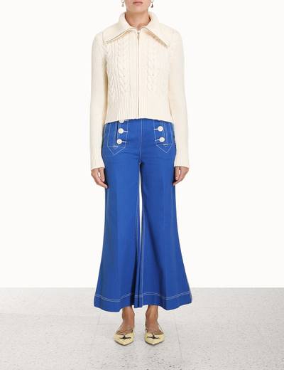 Zimmermann HIGH TIDE ZIP SWEATER outlook