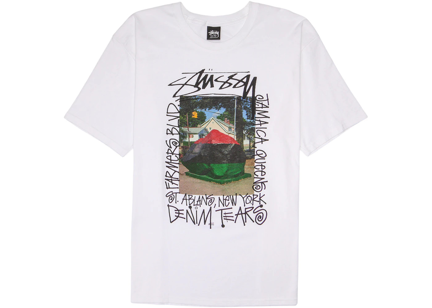 Stussy x Denim Tears Farmers Blvd Tee White - 1