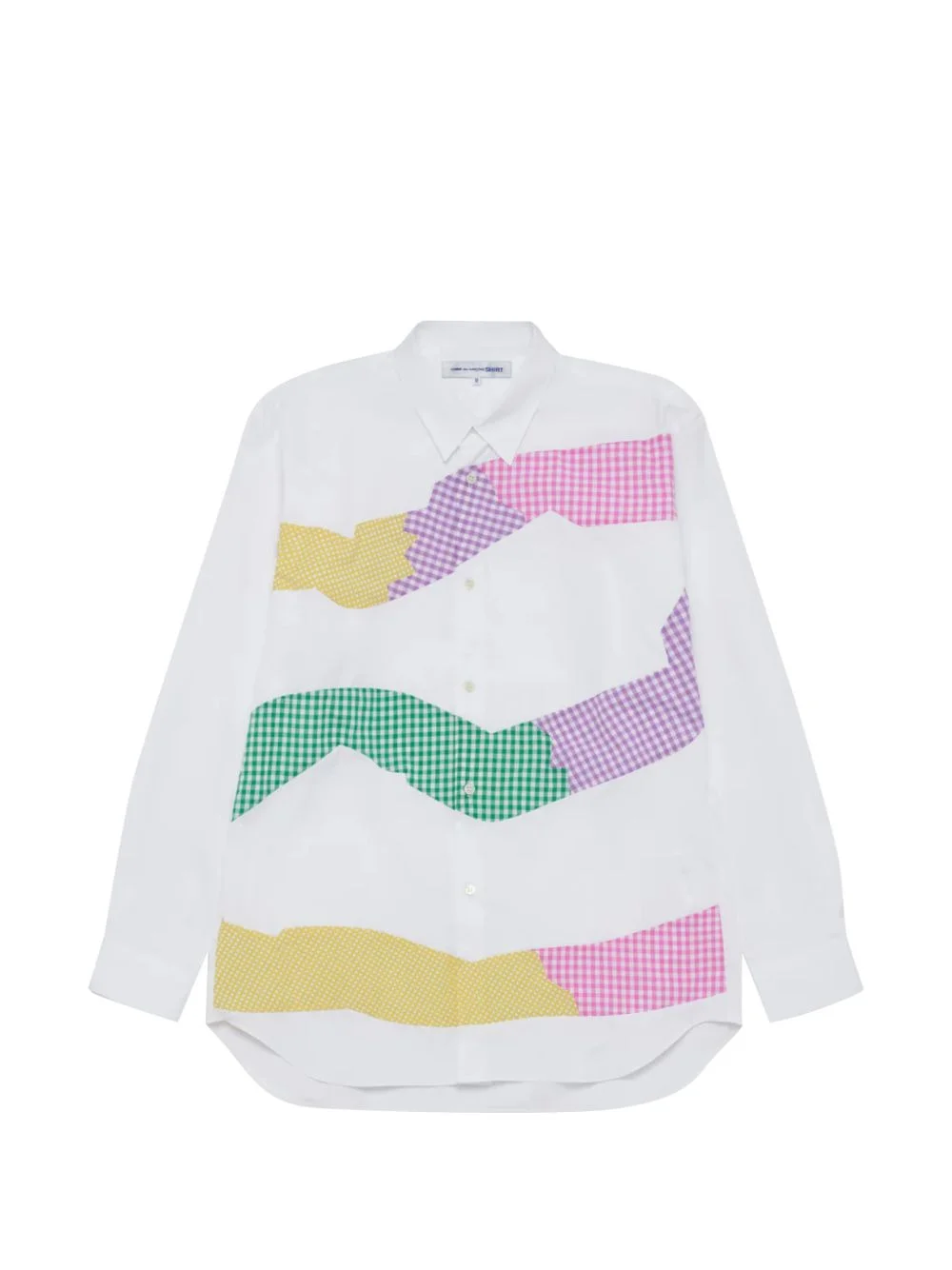 gingham patchwork shirt - 1