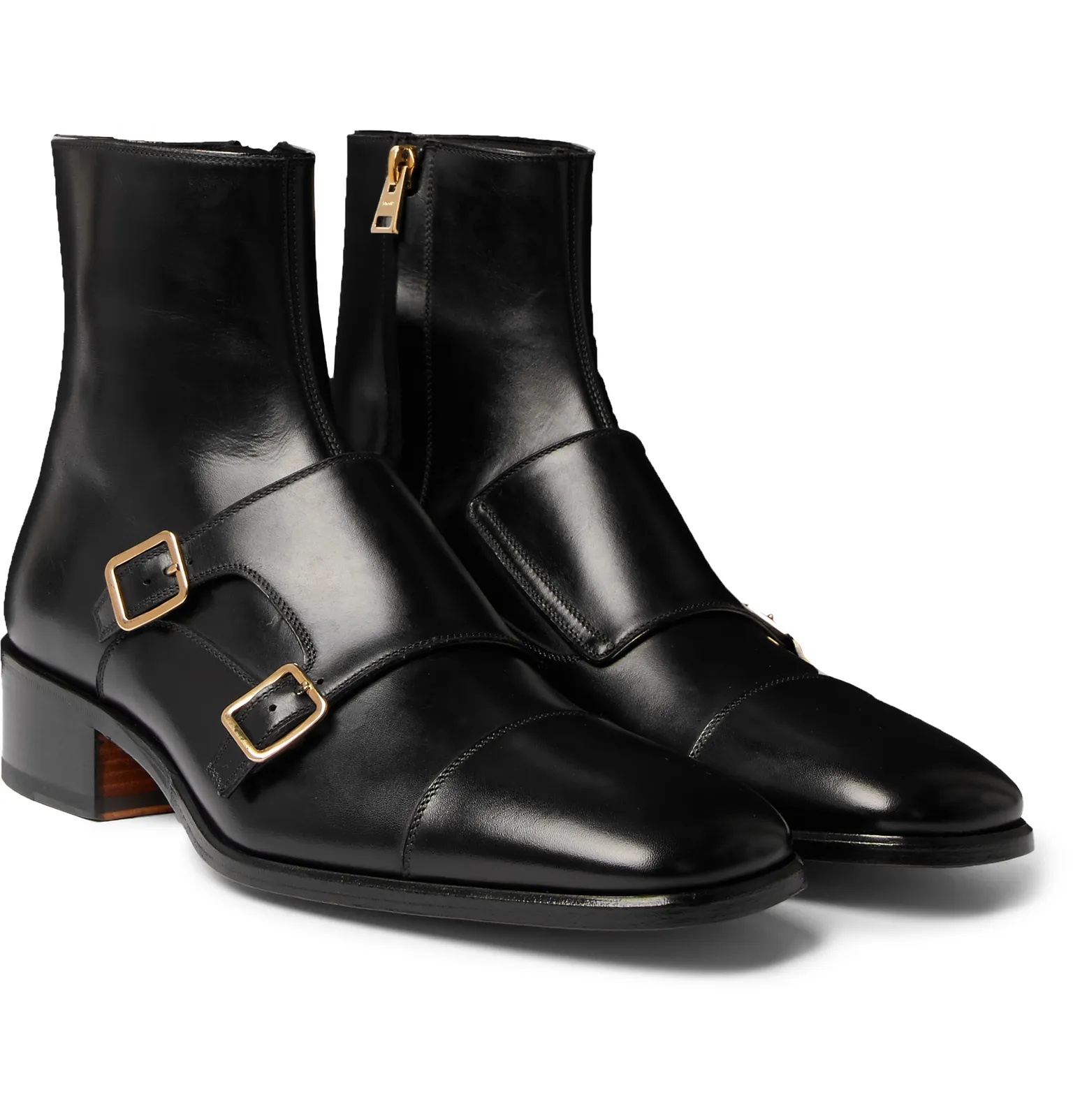 Leather Monk-Strap Boots - 2