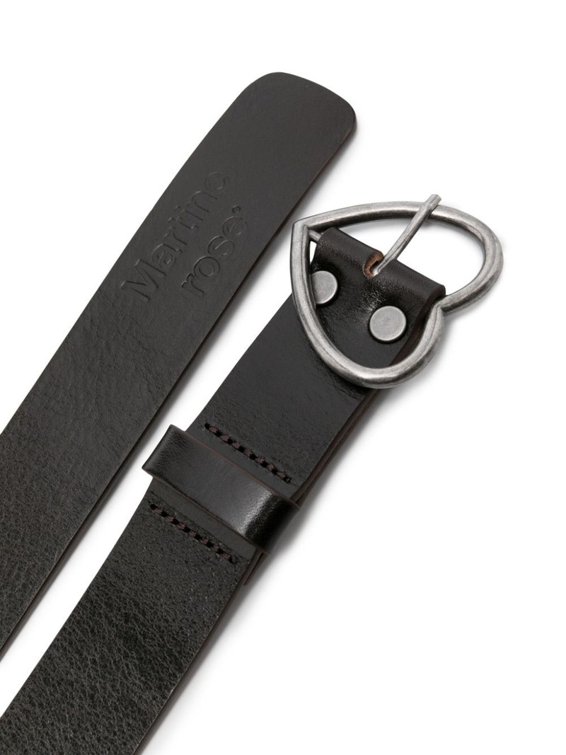 Martine Rose heart-buckle leather belt outlook