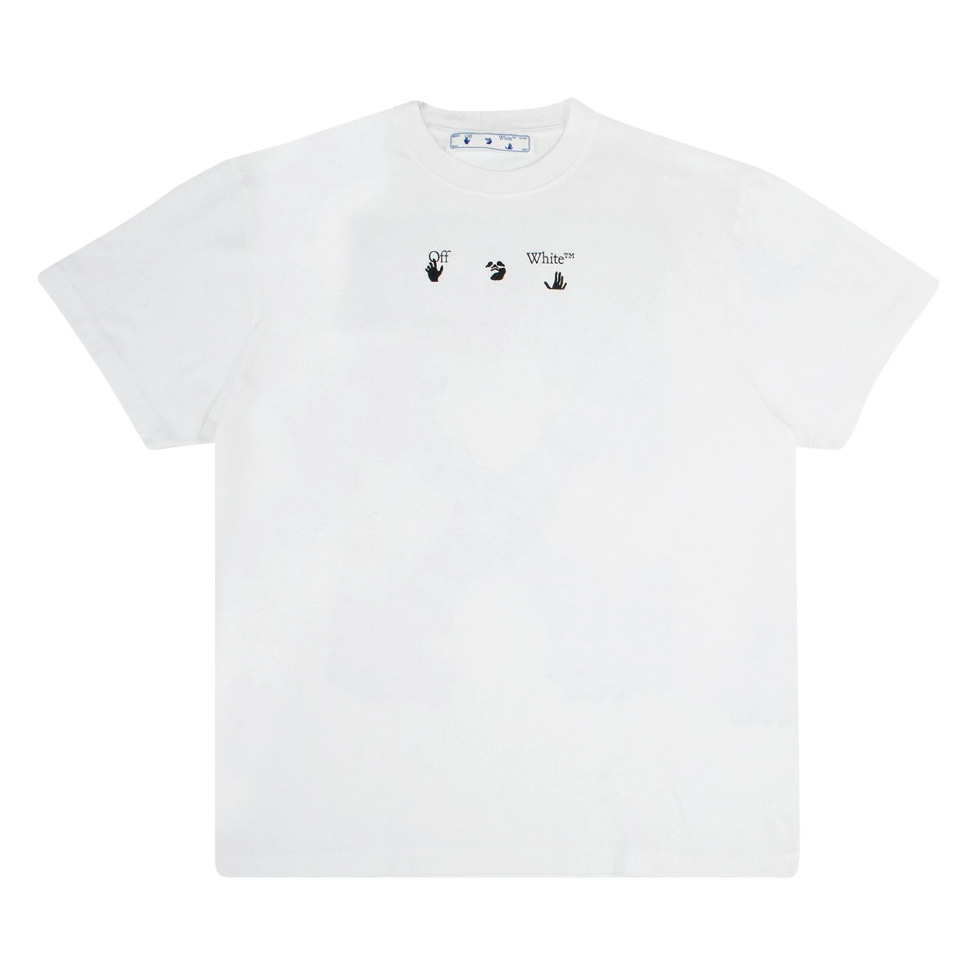 Off-White Marker Short-Sleeve Over Tee 'White/Blue' - 1