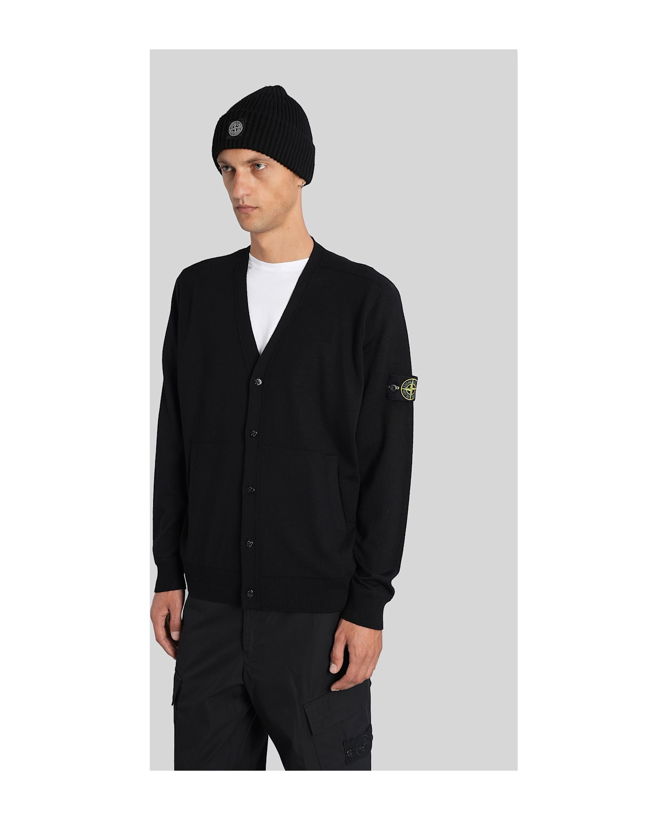 Cardigan In Black Wool - 4