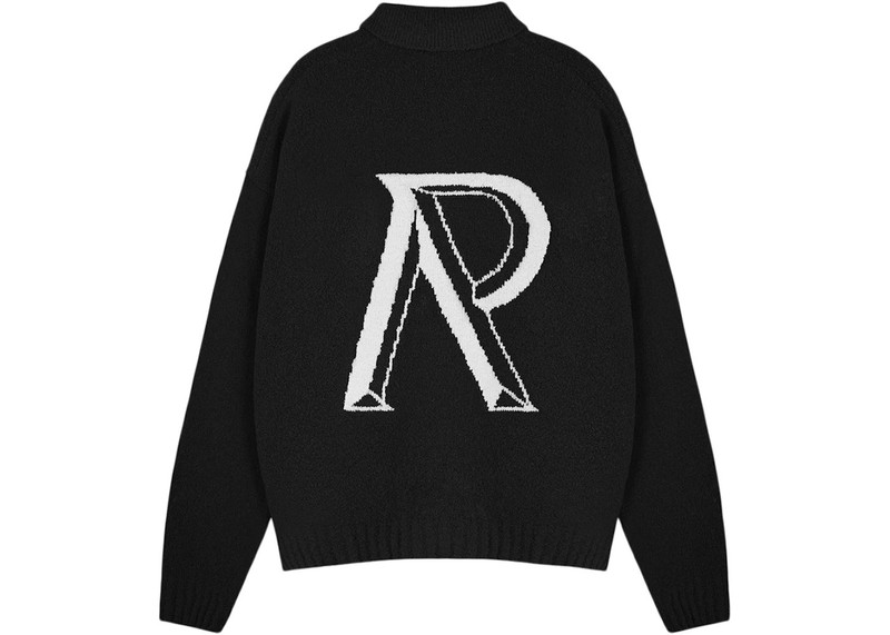 REPRESENT Represent Initial Boucle Polo Jet Black outlook